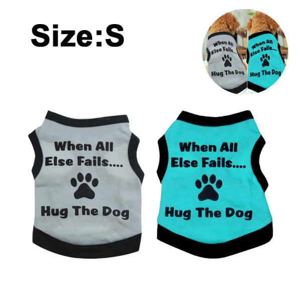 Dog Shirt Puppy Clothes, 2 Pack Dog T-Shirt Basic Vest Outfit,