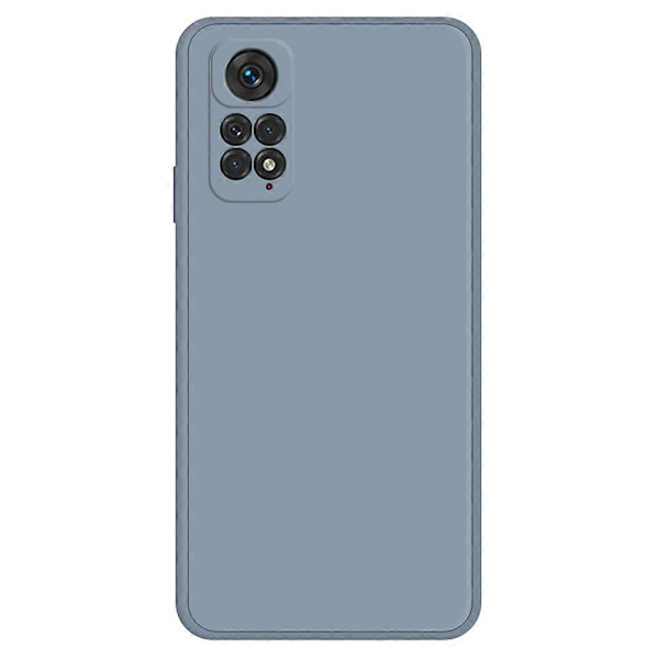 TPU-fodral för Xiaomi Redmi Note 11 4G (Qualcomm)/Note 11S 4G, mikrofiberfoder, gummerad rak kant