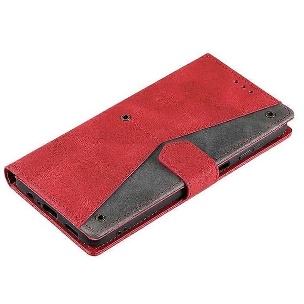 Kompatibel med Samsung Galaxy A16 Läderfodral Splicing Stitching Plånboksställ Telefonfodral med Rem A