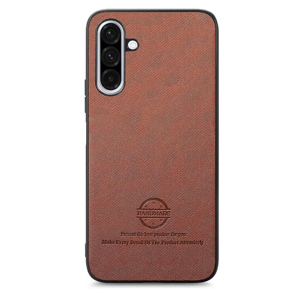 Telefonfodral i twilltyg med läderbaksida för Samsung Galaxy A26