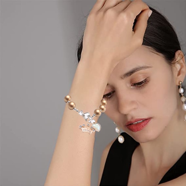 12mm Perle Armbånd, Børns Perlearmbånd, Julegave f