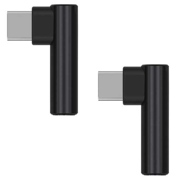 2-pakning USB C til 3,5 mm lydhodeadapter, Type C til Aux