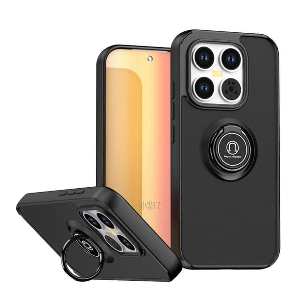 Q Shadow 1-serie TPU + PC-telefondeksel med ring til Xiaomi 17