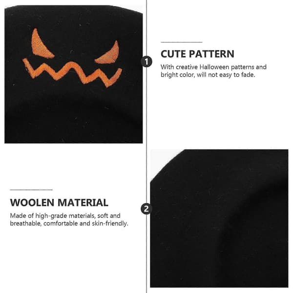 Slitesterk Premium Beret for Halloween Kostyme Tilbehør 1 stk A