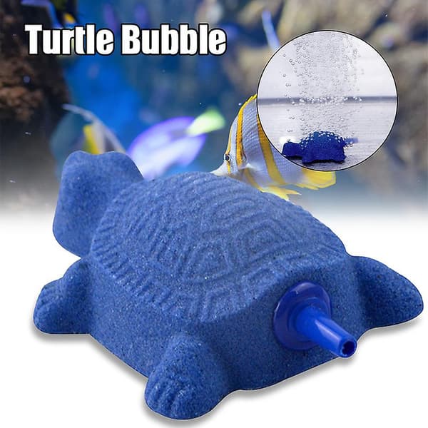 Akvarium Boble Luftsten Blå Skildpaddeformet Luftsten Akvarium Belufter Ornament Indretning Tilbehør A