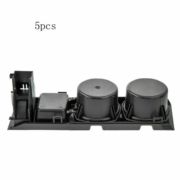 Mugghållare för bil, mittkonsol, främre set, bilinredning, 2 mugghållare + 1 mynthållare (svart)