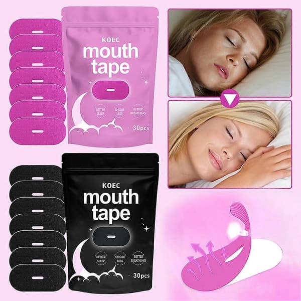 Søvnapné-plaster Munntape for søvn Snorkehjelp Ikke-invasiv Pustende for voksne A