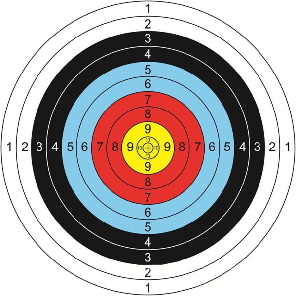 30 stycken bågskyttemålområde bågskytte-skytte-papper-mål