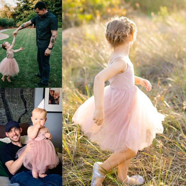 Flickklänning Tulle Baby Toddler Flickor Prinsessklänningar