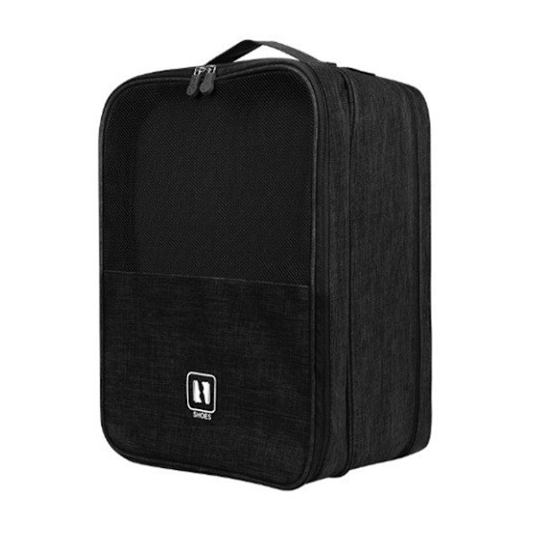 Skoposer for reise, rommer 3 par sko, skoorganisator oppbevaringspose for pakking med robust glidelås for menn og kvinner, 1 pakke, 30*22.8*15cm