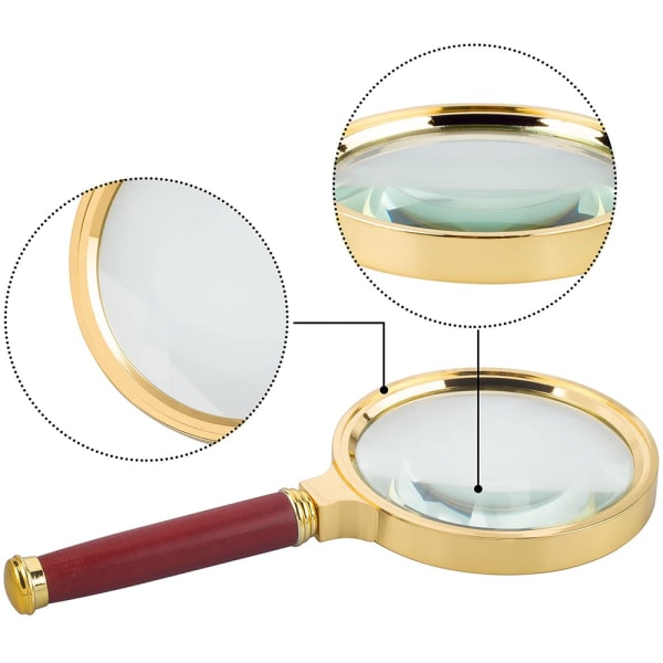 10x håndholdt forstørrelsesglas, læseforstørrelsesglas lupbriller 10x med