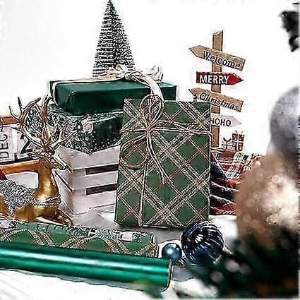 Julklappspapper Rulle x 3M, Julklappspapper Guldpläterad Yta Lämplig Stor Present, Återvinningsbart Omslagspapper för Barn som Slår in Presenter A