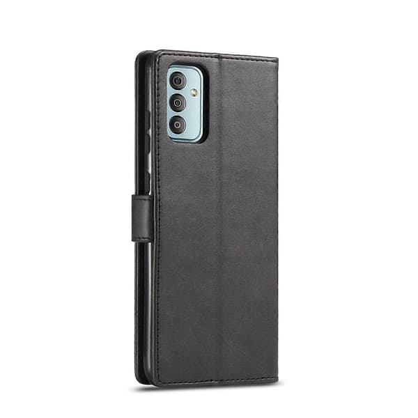 Til Samsung Galaxy A23 5G LC.IMEEKE Kalvetekstur Læder Telefoncover Sort
