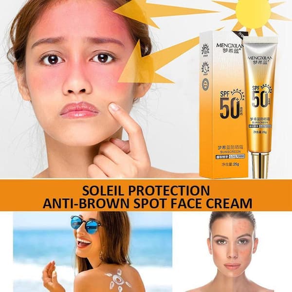 Svettresistent Solkräm Kraftfull Spf50 Solskydd Solkräm För Män Kvinnor Utomhusbruk A