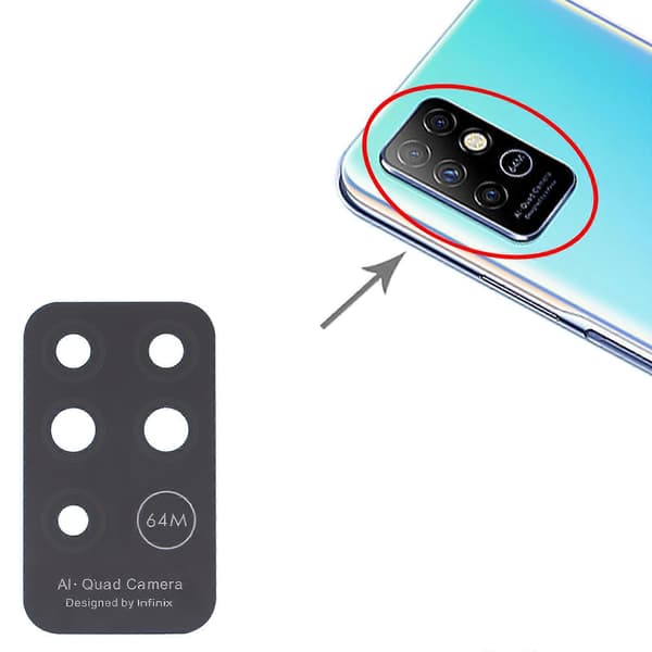 Infinix Note 8 X692 10kpl takakameran linssi