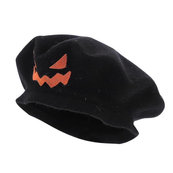 Halloween Partyhatt Svart Ullmaterial för Dekoration 1 st A