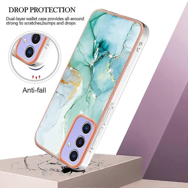 Elektroplettering Marmor Dobbeltsidet IMD Telefoncover til Samsung Galaxy A15 5G