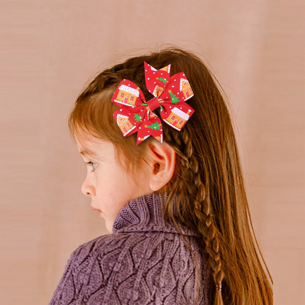 Christmas Hair Row Clips for Girls Christmas Hair Accessories fo