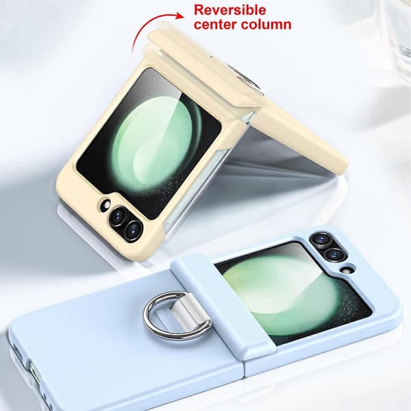 TPU+PC sammenleggbart telefondeksel med ring for Samsung Galaxy Z Flip6 5G