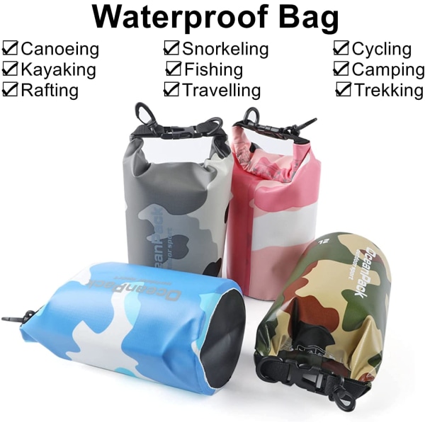 Camouflage taske PVC vandtæt bøttepose Vandtæt taske Beach