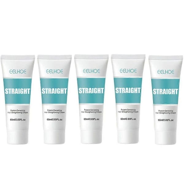 Hårglattecreme Permanent Protein Korrigerende Hårglattecreme Glat Hår Rebonding Creme (5 stk.)