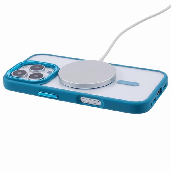 För iPhone 16 Pro Max Telefonfodral Klart Bakstycke PC+TPU-skal Kompatibelt med MagSafe A