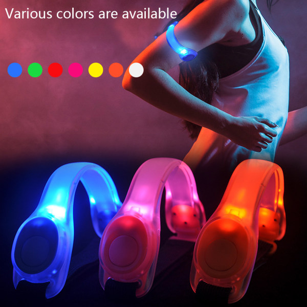 LED-natreflekterende armbånd, PVC-belyst håndledsrem