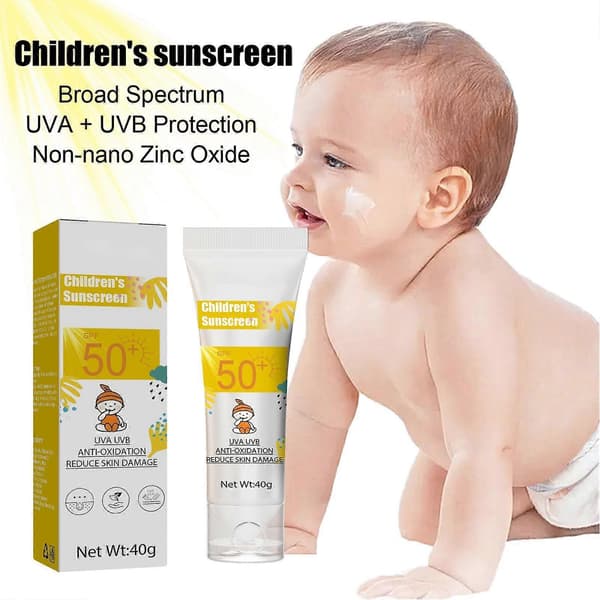 Børnesolcreme, SPF 50+, 4 stk. (40g hver), Til udendørs brug A