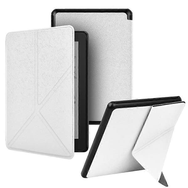Flipfodral för Kindle Paperwhite 12:e generationen-2024 7\", Slim Fit Stativfodral (vit)