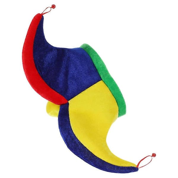 Dekorativ clownhatt med bjällror för Halloween-föreställningstyg A