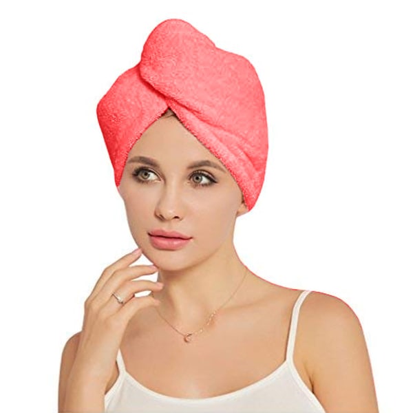 3 pakkauksen naisten pehmeä suihkuhiuspyyhe Twist Hair Turbaanikääre