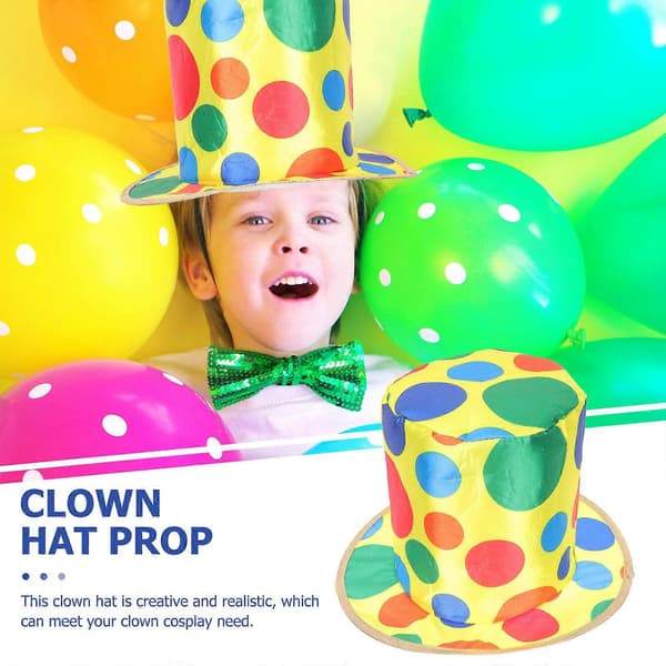 Klovnehat rekvisit til Halloweenfest med assorterede farver A
