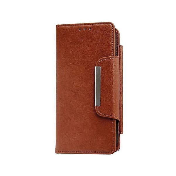 Etui til iPhone 13 Brun Multifunksjonell Lommebok Tommer Imitasjonslær No3664