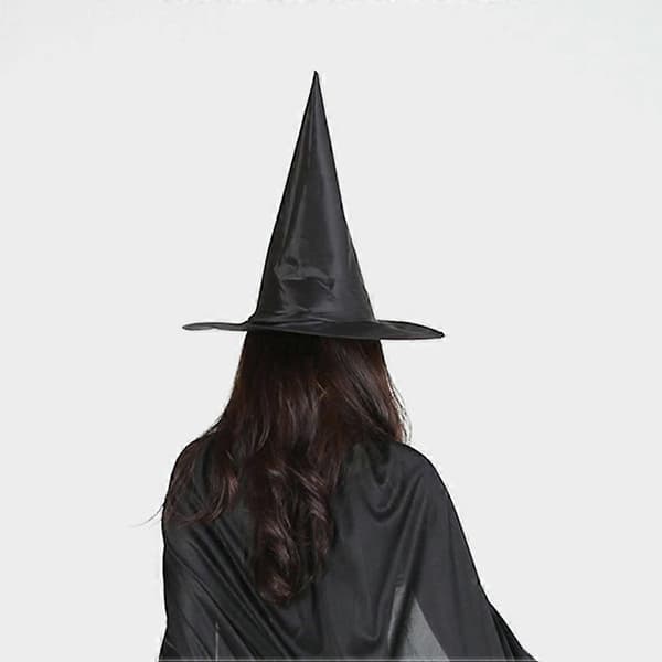 Halloween Tilbehør Heksehatte Elegant Design Halloweenfester Sort 38X36CM Kostumetilføjelse 5 Stk A