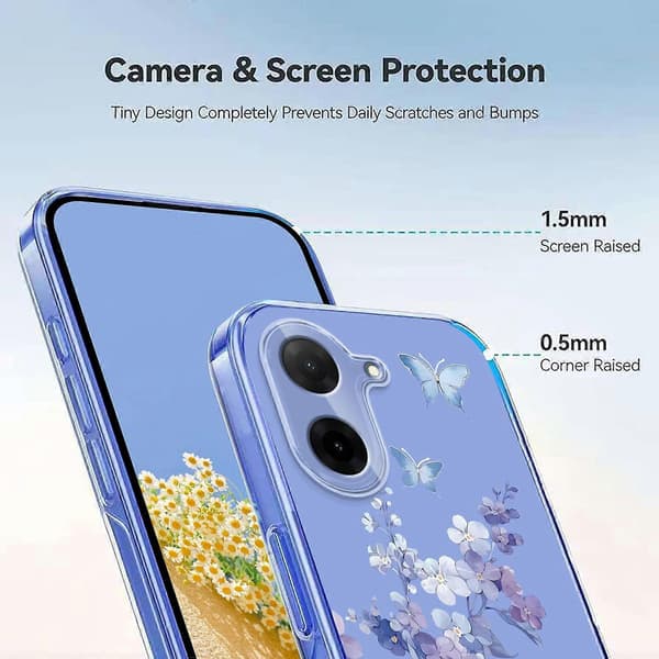 Blommönster Målat TPU-telefonfodral för Redmi A5 4G 171,7 mm / Poco C71 4G