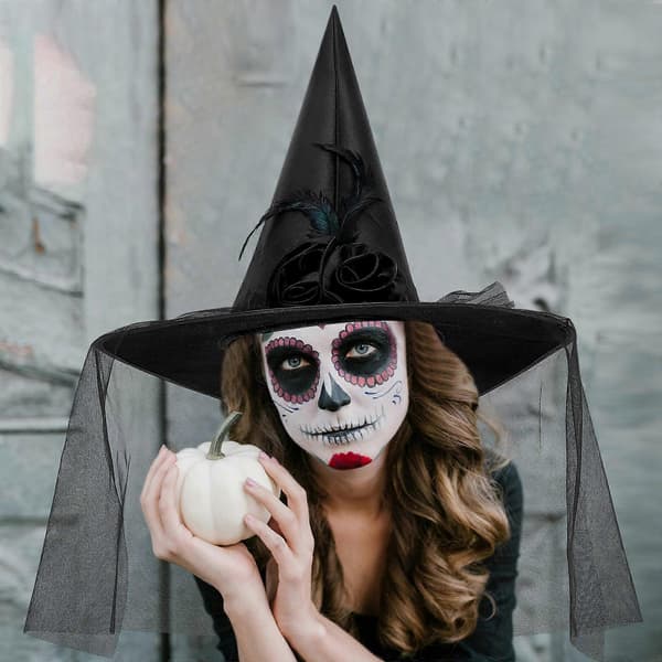 Halloween heksehatt festtilbehør til dekorasjon Halloween Cosplay A