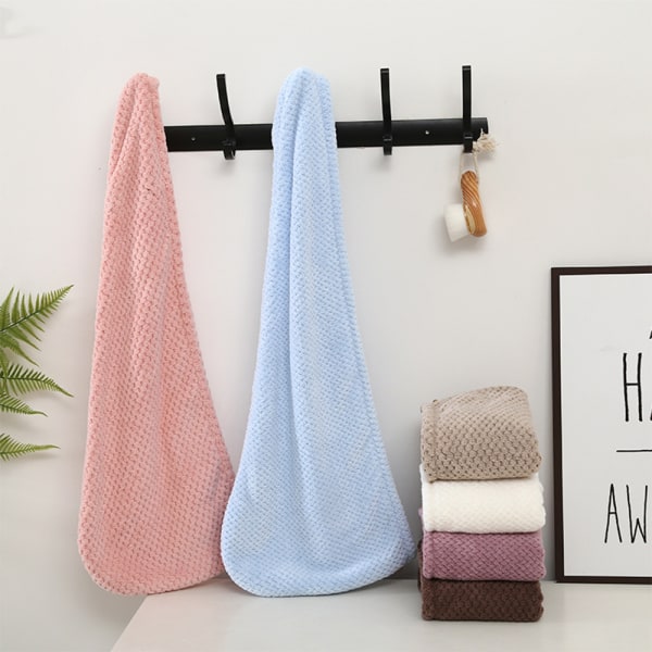 2 pakker mikrofiber hårhåndklæde - Anti krus hårhåndklæde