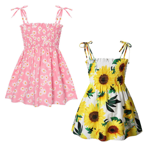 Baby Girl Clothes Summer Floral Slip Dresses, Little Kids Summer