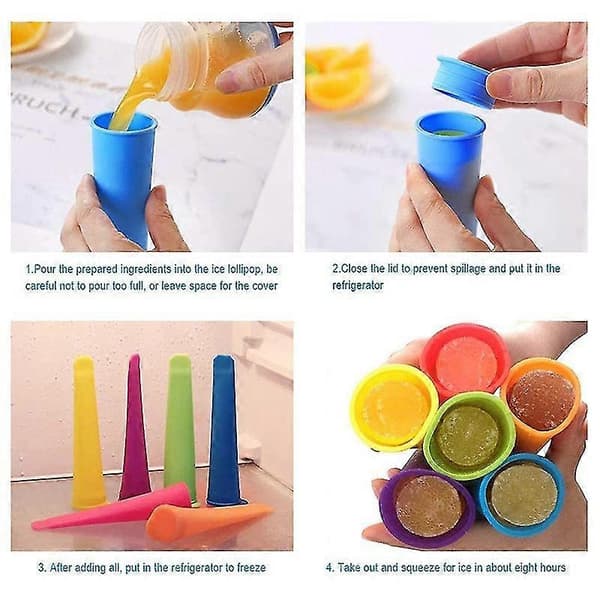 10 stk. silikone ispindeforme sommer ispinneform DIY ispindeform ispopper med A