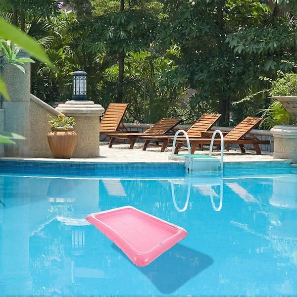 Pink oppustelig flydende isbakke pool drinkholder til udendørs brug 2 stk. A
