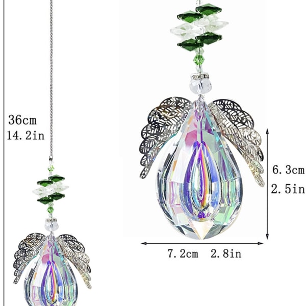 Riippuva auringonpyydystin Kristalli Chakra Prismat Enkeli Siivet