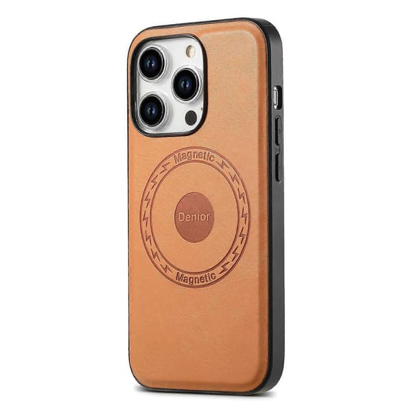 Fodral för iPhone 13 Pro Khaki Magnetiskt Läder Nr 12416 A