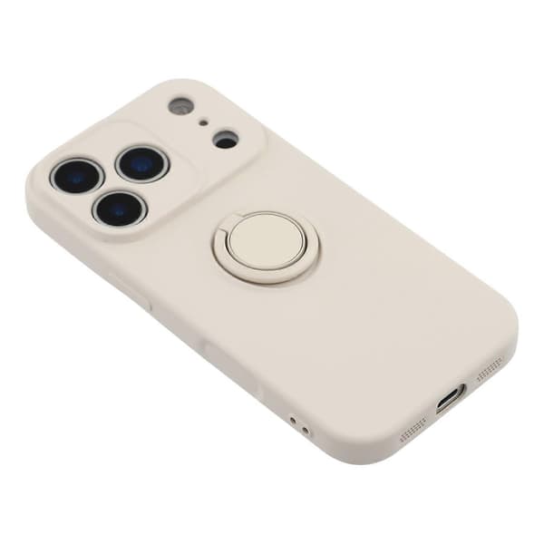 iPhone 17 Pro Max silikonikuori hihnarenkaalla ja jalustalla (harmaa, harmaa)