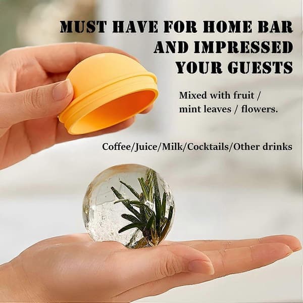 Isboldmaskine, rund isboldform, 3 tommer kugleisform til whisky, kaffe, cocktails, juice A