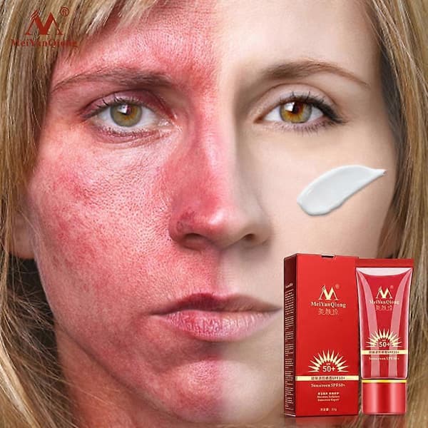 SPF 50+ Solskydd Whitening Sunblock Reparerande Oljekontrollerande Återfuktande Kräm A
