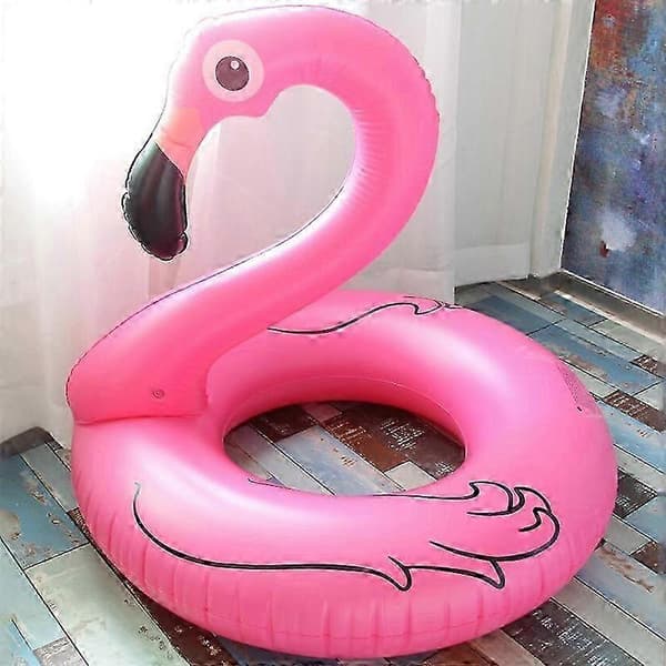 2025 Sommer oppustelig flamingoformet flyder til pool, svømmering, flydende seng, tømmerflåde, størrelse: 90 cm A