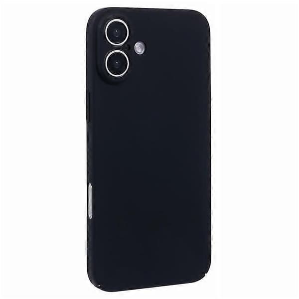 Kompatibel med iPhone 16 Plus-deksel, gummiert hardt PC-telefondeksel, svart