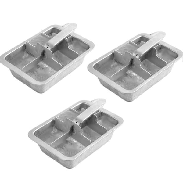 3-pack 6-facks isbitsform med lättfrigörande handtag, isbitsform i rostfritt stål för att göra olika isbitar A
