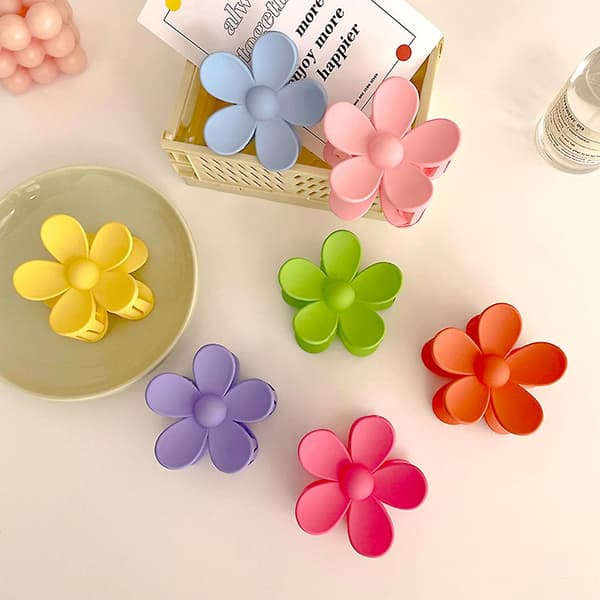 Blomsterformede hårklør Elegante hårspenner Hodeplagg for jenter og kvinner A