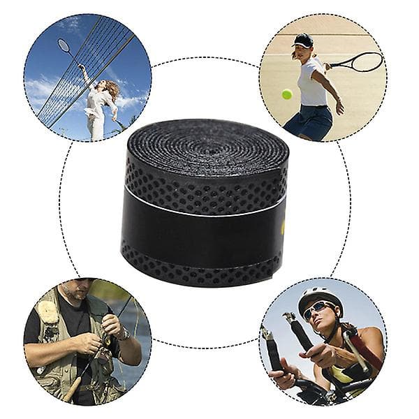 Tennis Ketcher Greb Tape Anti-slip Badminton Greb Super Absorberende Ketcher Greb Stødresistent Badminton Tilbehør Sort A